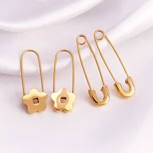 Hot Sale Professional Lower Price Flower Earring 2022 Flower Clip Earrings Safety Pin Earrings Gold