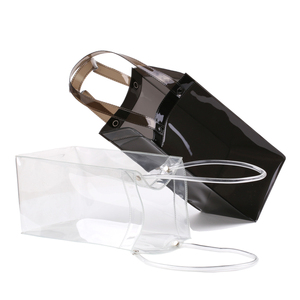 Nâng cao gấp đôi mềm xử lý PVC trong suốt Túi rượu vang đỏ phong cách Thời Trang Chai tàu sân bay - Product Image 2