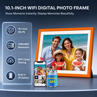 Cadre photo numérique intelligent Wi-Fi de 10,1 pouces avec 32 Go de stockage et fente pour carte SD, cadre photo numérique sans fil alimenté par batterie