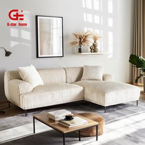 أريكة تشيسترفيلد أوروبية حديثة، أريكة قطاعية من القماش للشقق والفنادق وغرف المعيشة - Product Image 1