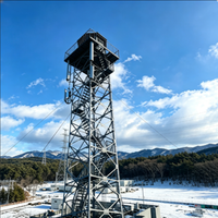 Tour de surveillance à haute sécurité, sur mesure, en acier galvanisé Q235B de 40 m, à 4 pieds, pour la surveillance des patrouilles de frontière