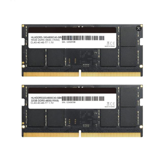 Hot Selling 16GB & 32GB DDR5 SODIMM Laptop Memory Module 4800 5600 MHz (PC5-38400) Unbuffered in Stock RAMs