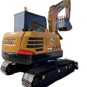 Excavateurs Sany SY60C d'occasion Mini pelleteuse de 6 tonnes État comme neuf Prix réduit Accessoires complets Pelle sur chenilles en caoutchouc - Product Image 1