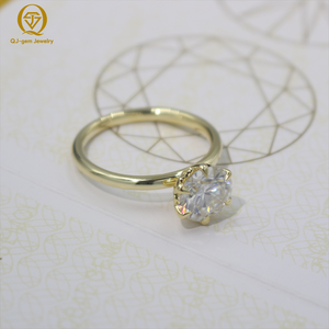 Diamante de Laboratorio de Corte Redondo Clásico con Engaste de Seis Puntas en Oro de 18K de Lujo, con Certificado IGI, Color D, Claridad VVS, Personalizado para Regalo - Product Image 4