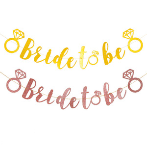 Anillo de diamante brillante novia para ser banderines <span class=keywords><strong>MISS</strong></span> to <span class=keywords><strong>MRS</strong></span> Banner para boda compromiso despedida de soltera decoraciones de despedida de soltera - Product Image 4