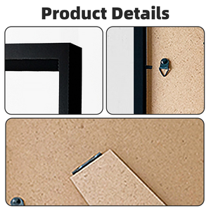 <b>Black</b> <b>Photo</b> Wood Collage <b>Frame</b> with Tempered Glass and White Displays Wood Pictures - Product Image 5