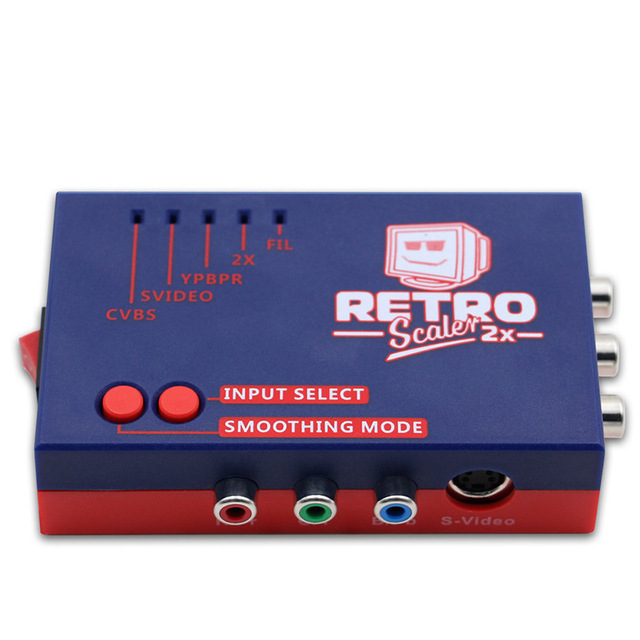 Retro Game Console for PS2/N64/NES/Dreamcast/Saturn Video Game Adapter AV to HD Converter Line-doubler RetroScaler2x Composite