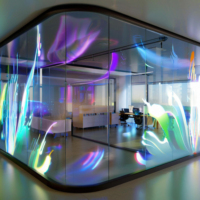 Écran de film transparent Jode P10 pliable et portable Écran LED transparent et flexible haute luminosité et longue durée de vie