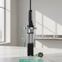 Sonde de chlore résiduel à membrane 0-20ppm IP68 en acier inoxydable PC M28*1.5 pour la surveillance du traitement de l'eau