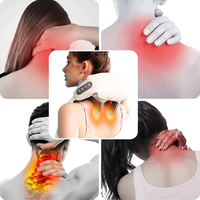 Châle de massage Shiatsu 8D à pétrissage profond pour le soulagement des douleurs cervicales, des épaules et du dos, chauffant, sans fil et rechargeable