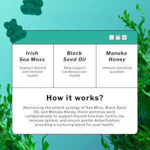 Marque privée de haute qualité Sea Moss Gummy Suppléments à base de plantes Soutien pour les yeux Sea Moss Gummies - Product Image 4