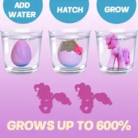Nouvel œuf de licorne à faire éclore, jouet créatif et tendance pour enfants, œuf de dinosaure en peluche extensible dans l'eau, matériau EVA, 7 cm, coloré