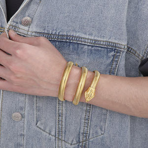 <span class=keywords><strong>Bracelet</strong></span> extensible pour homme en acier inoxydable 316 personnalisé, serpents vintage, <span class=keywords><strong>bracelet</strong></span> manchette <span class=keywords><strong>serpent</strong></span> pour homme - Product Image 2