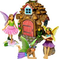 BSCI usine fée jardin maison résine accessoires fée Figurines ornements animaux décor extérieur