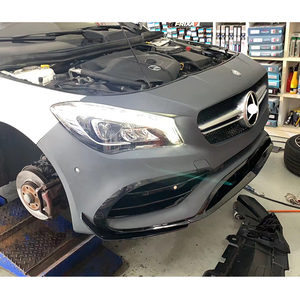 Kit de carrocería de parachoques de <span class=keywords><strong>nuevo</strong></span> diseño para <span class=keywords><strong>Mercedes</strong></span> Benz <span class=keywords><strong>CLA</strong></span> clase W117 2013-2019 Modificación al modelo CLA45 <span class=keywords><strong>AMG</strong></span>. - Product Image 4
