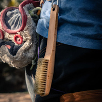 Brosse d'escalade et de bouldering avec manches en bois de bambou, logo personnalisé, personnalisation gratuite