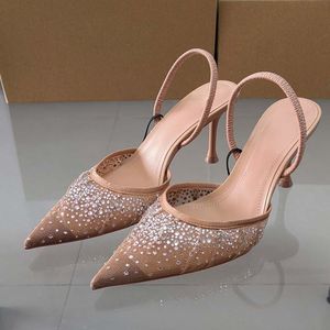 Tacones de Mujer Sensuales, Mules con Tira Trasera, Tacones Puntiagudos para Damas - Product Image 1