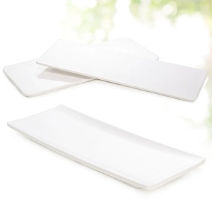 <span class=keywords><strong>Vajilla</strong></span> Rectangular Blanca de Estilo Occidental para Postres, Sushi y Pasteles, Diseño Minimalista, Económica y Popular - Product Image 3