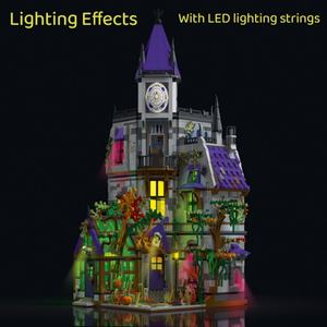Mork 031056 LED Lighting Assembly <b>Halloween</b> <b>Gifts</b> Expandable Castle House Building Blocks Toys <b>for</b> <b>Kids</b> - Product Image 2