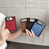 Étui de téléphone à charnière en cuir PU avec coque arrière magnétique de protection pour iPhone Duo