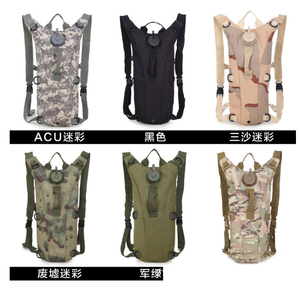 DFP1018 Camouflage Khaki Green Black Camping Ridding Sports Ranger Water Polyester <b>Backpack</b> with 2.5L 3L Water Bladder - Product Image 4