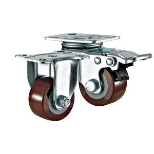 1,5 inch lichtgewicht zwenkwiel met laag zwaartepunt, PU-wiel voor commerciële handkarren & licht commercieel gebruik - Product Image 3