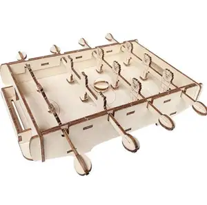 Wooden football table DIY two-player interactive toy