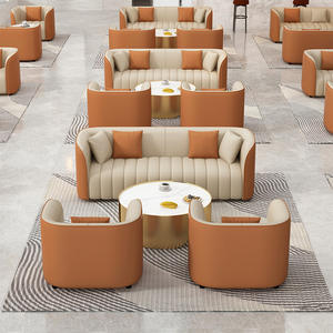 Sofá de Oficina Saint-Leste en Cuero PU con Esponja de Alta Densidad, Cómodo para Área de Descanso, Reuniones y Recepción - Product Image 4