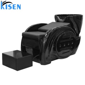 Barber Shop Equipment Hairdresser Salon Furniture Backwash Unit Station Bowl Modern Hair Washing <b>Bed</b> Shampoo Chairs - Product Image 3
