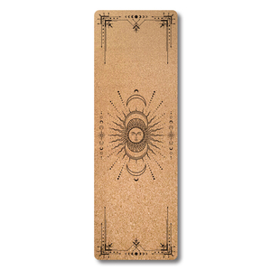Tapetes de <span class=keywords><strong>Yoga</strong></span> de Corcho y Goma, Compactos, de Grano Fino, Profesionales, Coloridos, con Diseño OM Mandala, de Alta Calidad, Antideslizantes, de 6 mm, con Impresión Personalizada - Product Image 4