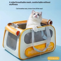 Hunde- & Katzen-Tragetasche mit Vibration, Tragbare Großraumige Polyurethan-Haustiertransportbox für Autofahrten und Ausflüge