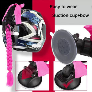 Cola de Caballo para Casco de Motocicleta, Trenzas para Casco de Bicicleta, Cola de Caballo con Clip, Diseño Reutilizable, Multicolor - Product Image 3