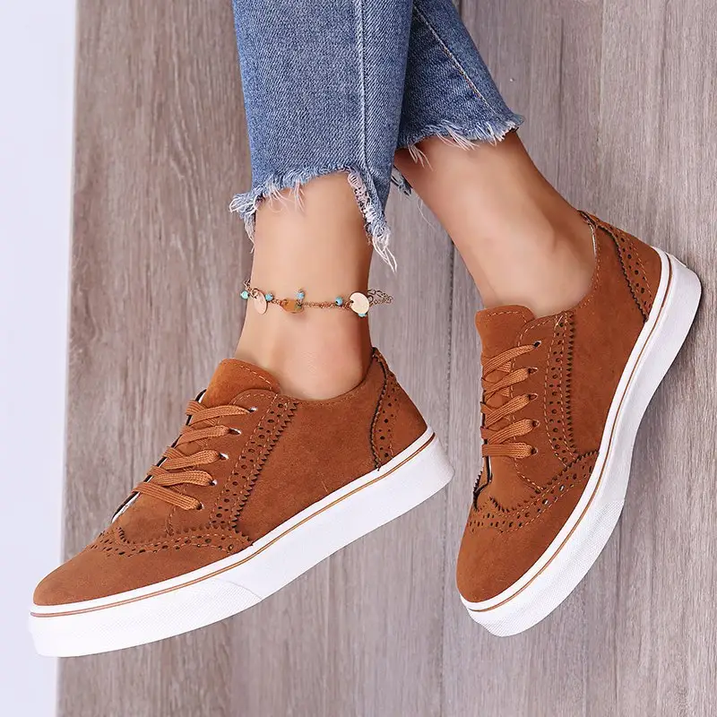 2022 new arrivals breathable lace up sneakers air sneakers for women suede sports shoes