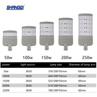 Lampadaire LED Modulaire de Haute Qualité en Aluminium Moulé Sous Pression, Étanche IP65, 50W 100W 150W 200W 250W 300W, pour Autoroute et Route