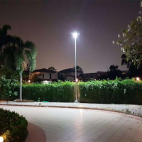 Lampadaire solaire LED intégré haute puissance 40W, extérieur, étanche IP65, alimenté par énergie solaire, tout-en-un