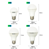 E27 Lampu Bohlam Led Sensor Gerak, Lampu Bohlam LED Koridor, Lampu Hidup/Mati Otomatis, Kontrol Suara
