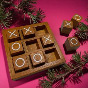 Gioco Portatile in Legno Tic Tac Toe XO, Resistente e Leggero, per Bambini e Adulti in Movimento, Divertimento e Convivialità - Product Image 3