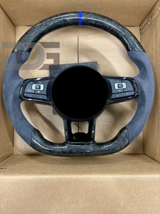 พวงมาลัยคาร์บอนไฟเบอร์ LED พร้อมปุ่มควบคุม สำหรับรถยนต์ <span class=keywords><strong>VW</strong></span>/Volkswagen MK7 GTI Golf 6 7 7.5 R R-Line CC Polo Passat B8 <span class=keywords><strong>TDI</strong></span> อุปกรณ์ตกแต่งรถยนต์ - Product Image 4