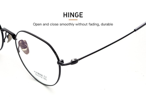 Kính mắt khung thời trang phong cách cổ điển, chất liệu cao cấp bền lâu, khung kính bán titan. - Product Image 5