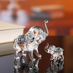 Juego de Figuras de Elefantes de Cristal Blanco, Decoración Minimalista de Lujo para el Hogar, Regalo de Cumpleaños, Navidad, Día de la Madre, Día del <span class=keywords><strong>Padre</strong></span>, San Valentín - Product Image 4