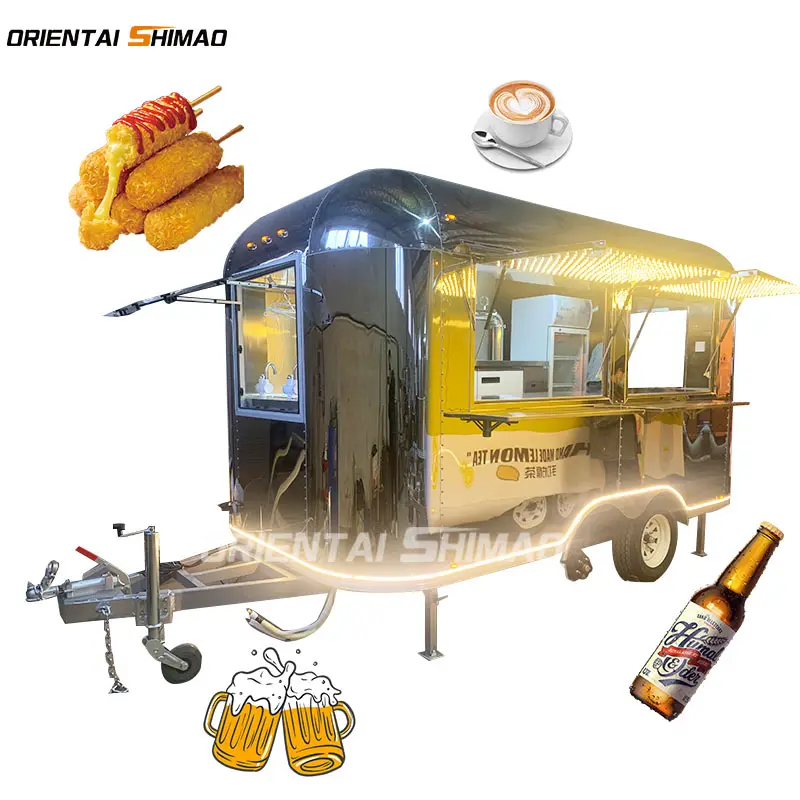 Kaffee anhänger Hot Dog Truck Churro ausgestattet mit Maschine und Friteuse Lebensmittel anhänger Herstellung australischen Standard