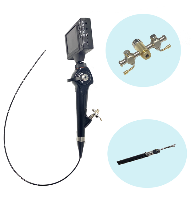 MT MEDICAL Portable Flexible Video Fiber Nasopharyngoscope Laryngoscope Bronchoscopy for E.N.T Application