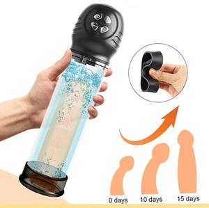Bomba de Pene Recargable por USB para Entrenamiento de Alargamiento del Pene, Certificación CE ROHS, Diseño Transparente Impermeable, para Glande y Testículos - Product Image 2
