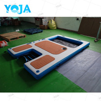 Plateforme flottante gonflable d'extérieur en PVC, capacité 100-500 kg, 5-10 passagers, taille et couleur personnalisables, pour les eaux