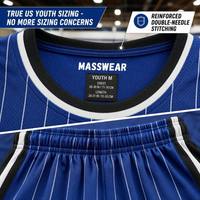 Ensemble d'uniformes de basketball pour garçons – Maillot de basketball personnalisé sublimé pour enfants et jeunes – Coupe athlétique pour ligue universitaire et entraînement en équipe (vente en gros)