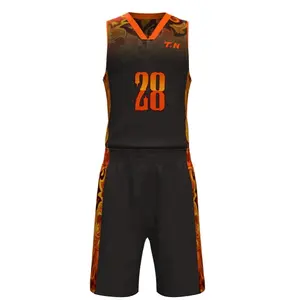 Personalizado equipe logotipo design costurado Jersey basquete roupas sublimação basquete uniforme