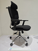 Chaise de bureau exécutive moderne et confortable à dossier haut entièrement en maille, pivotante à 360°, réglable en hauteur et inclinable, garantie 5 ans