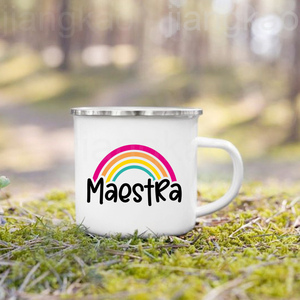 Taza con estampado de arcoíris en español, tazas creativas para café, taza para agua con diseño de la vida de profesora, regalos para el Día del Maestro y la vuelta al cole - Product Image 5