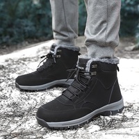 Chaussures basses en PU populaires pour couple, fabriquées directement par le fabricant, doublure polaire, bottes de neige épaisses et imperméables pour l'hiver