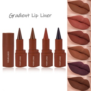 Votre Logo Tapered Lip Liner Brown Lip Pencil Contour Lipstick Pout Long wear Precise 2 en 1 Lipliner Khol Eyeliner Lip Cosmetics - Product Image 2